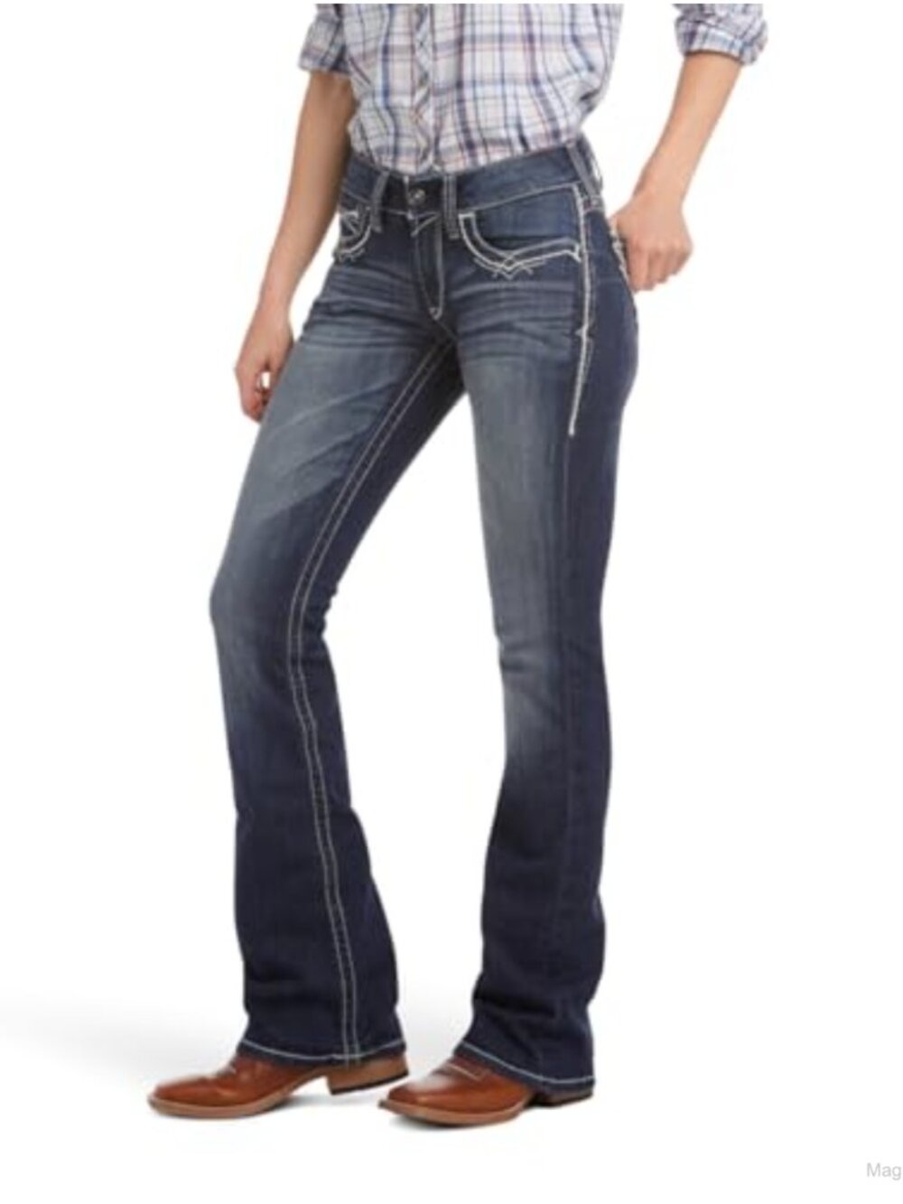 Ariat Real High-Rise Ballary Bootcut Jeans Women's Stretch Denim